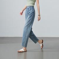 轻薄透气清爽显瘦牛仔裤女夏薄款八分哈伦裤小个子