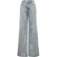 ONLY显瘦舒适高腰烫钻长裤阔腿裤牛仔裤女|125132065 J32 210洗水牛仔蓝 L L裤长减短