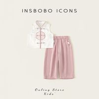 INSBOBO 女童汉服2025夏季周岁礼服女宝宝儿童套装宝宝唐装夏