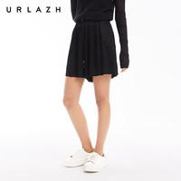 有兰 URLAZH 夏季新款廓形凉感三醋酸压皱短裤女 10105308770162