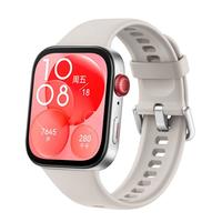 华为 HUAWEI WATCH FIT 3 智能手表 月光白 氟橡胶表带