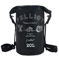 伯希和（Pelliot）防水包户外露营防水袋背包旅行大容量收纳袋16404443黑色20L双肩 曜石黑