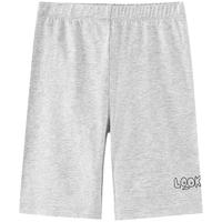 小猪班纳小猪班纳童装2025夏装儿童打底裤中大童女童五分裤女孩裤子潮 浅花灰  110