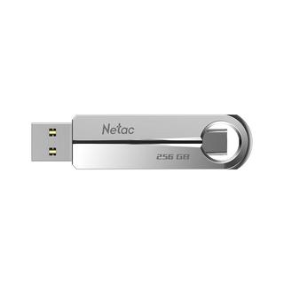  Netac/朗科 双接口 U盘  银色 128GB