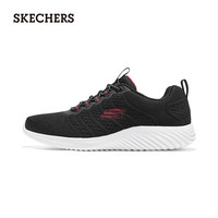 斯凯奇（Skechers）男鞋2025夏季运动鞋复古跑步鞋简约现代设计透气舒适8790305 黑色/红色/BKRD 42