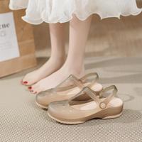 诺米美物 凉拖鞋夏季玛丽珍洞洞鞋女沙滩鞋果冻花园鞋软底孕妇凉拖鞋