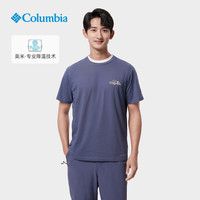 Columbia哥伦比亚T恤男春夏吸湿降温运动速干圆领印花短袖AE9685 478