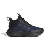 限尺码：adidas 阿迪达斯 OwnTheGame 2.0 防滑耐磨 中帮 篮球鞋 黑蓝 儿童款