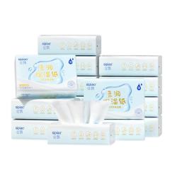 丝飘 乳霜纸3层100抽12包婴儿纸巾 云柔巾儿童宝宝抽纸鼻炎擦鼻涕