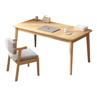 修乐 电脑桌卧室家用长方形电竞桌学习写字简易桌子成人办公桌书桌 原野橡木色80cm