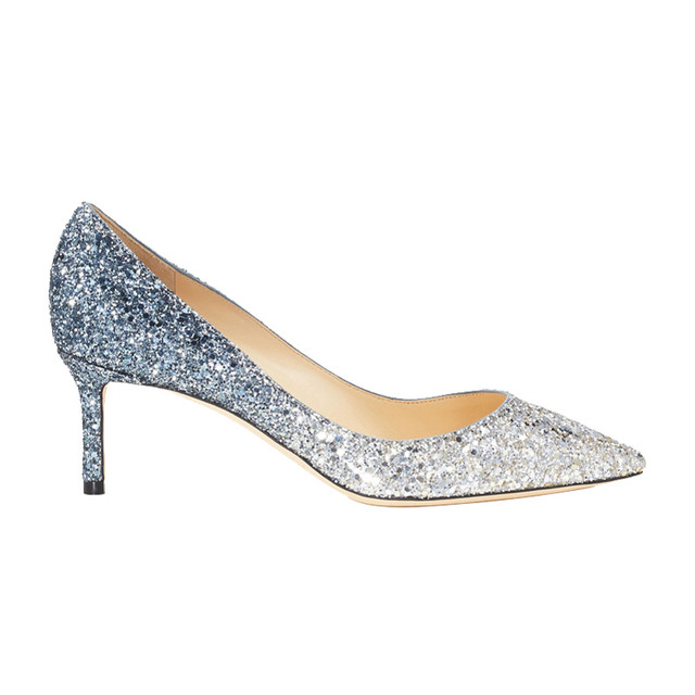 JIMMY CHOO 周仰杰 女士单鞋 ROMY60-BRE-SILVER-DUSK-BLUE