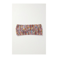 MISSONI 金属感花色纱线钩编宽发带
