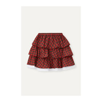 PHILOSOPHY DI LORENZO SERAFINI Philosophy女童 格纹纯棉府绸半身裙