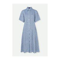 Theory 平纹布衬衫式中长连衣裙