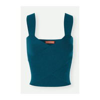 奥图扎拉 Altuzarra 弹力针织蓝绿色背心