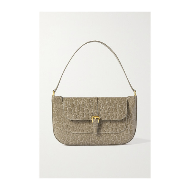 BY FAR 仿鳄鱼纹单肩包腋下包