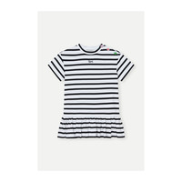 PHILOSOPHY DI LORENZO SERAFINI Philosophy 夏季女童条纹刺绣棉质连衣裙