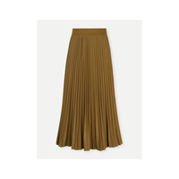 Tibi 女士褶裥平纹布中长半身裙