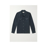 Officine Generale Officine Générale古巴领莱赛尔棉质混纺衬衫
