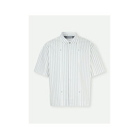 JACQUEMUS 男宽松条纹棉质府绸短袖衬衫
