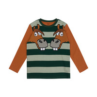 88VIP：斯特拉·麦卡特尼 STELLA McCARTNEY [低至5折]儿童Stella McCartney秋冬绿色动物印花圆领长袖T恤