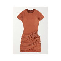 JACQUEMUS 夏季女缩褶挖剪弹力平纹布连衣裙