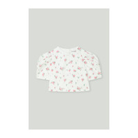 PHILOSOPHY DI LORENZO SERAFINI Philosophy 女童花卉印花白色缎面上衣