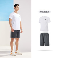 361° 361运动套装男夏季跑步运动服舒适透气短袖短裤套装 多款可选