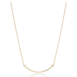 Tiffany&Co. 蒂芙尼 Tiffany T系列18k黄金小号笑脸项链