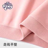 小马宝莉2025女童宝宝小秋季套头卫衣简约宽松透气上衣全jz 黑色连体头像