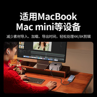 绿联m2固态硬盘盒适用雷电4/5/USB4macmini扩容8TB移动外接盒m.2