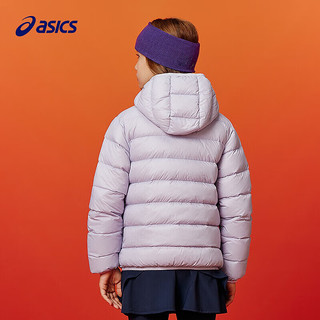 asics亚瑟士童装25年冬季儿童高柔软三防轻量保暖羽绒服【高充绒量 浅紫 清洁度1000-鸭绒 150 充绒量88.5g