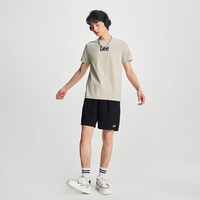 李 Lee春夏季简约舒适字母印花Logo男女款日常休闲短袖T恤POLO衫合集 浅青灰色 M