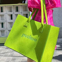 益馨荣毛毡托特包大容量百搭肩挎包毛毡手提袋袋咖啡袋购物袋 【毛毡袋】A款小号 20*15*9cm