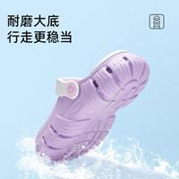 夏季儿童凉鞋中大童男童女童幼儿园透气软底易穿脱两用洞洞鞋