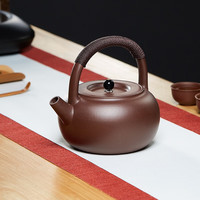 尊壶 宜兴紫砂壶提梁壶烧水煮茶壶功夫茶具泡茶器 古韵提梁壶 紫泥860cc14孔