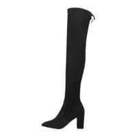 Stuart Weitzman/SW ZUZANNA 80秋冬粗高跟圆头长筒过膝靴瘦瘦靴