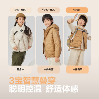 2025秋季波司登儿童羽绒服男童轻薄女童羽绒服三防葫芦纹羽绒 草莓深粉1833
