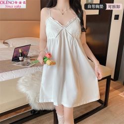 奥丽侬 女士性感睡裙带胸垫