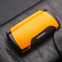 百诚 Honest 高档充气打火机 防风雪茄点烟器 电泳黑高光黄