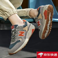 new balance 新百伦品牌运动鞋子男鞋鞋休闲N字580春夏季透气网百搭旅游总统慢跑步鞋 580碳灰橘 41