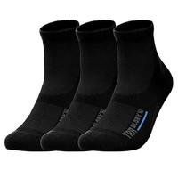 361度夏季男三双装平板中袜 黑色 均码