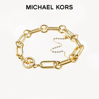 迈克·科尔斯 MICHAEL KORS 情人节首发！MK摩登复古金属时尚个性手链925银 金色 MKC1239AN710