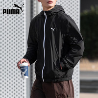 彪马 外套男 户外出行休闲防风衣跑步休闲运动服训练夹克 M 黑色/简约款 M /175/96A/体重120-140斤