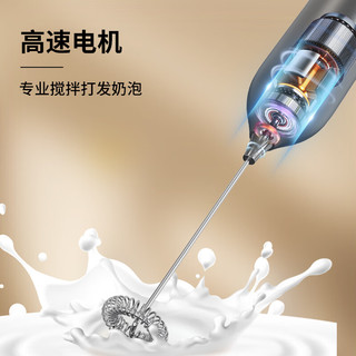 圆乐（circle joy）星月 电动打奶泡器 咖啡奶泡机家用牛奶打泡器手持搅拌打蛋器 星月-专业电动奶泡器-黑色