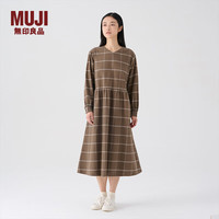 MUJI 無印良品 女式法兰绒抽褶连衣裙 BC08CC4A