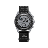 swatch x 欧米茄联名 行星系列地月相表盘夜光涂层石英机芯瑞表42mm