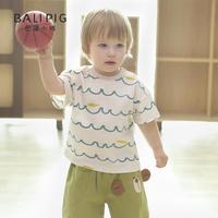 宝宝短袖T恤男童夏季薄款休闲衣服儿童夏装婴幼儿童夏天女童上衣