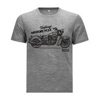 Naturally Inspired天赋灵感美丽诺羊毛休闲运动速干哈雷摩托车印花羊毛T恤121142