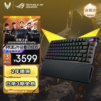 玩家国度 ROG 夜魔Extreme 75键 三模机械键盘 黑色 NX冰暴灰轴 RGB